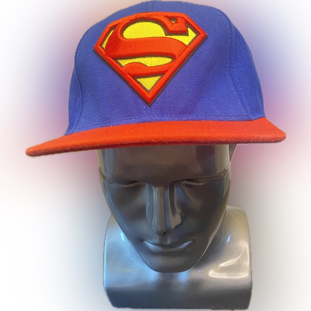 D C Comics Superman Baseball Hat Cap Adjustable Snap Back Clark Kent